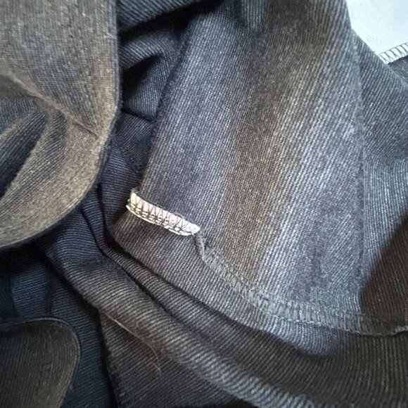 Desigual Women Gray Floral Print Knit Mini Shift Dress Large Cap Sleeve Back Zip - Picture 5 of 9